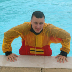 lifeguard pool training jump and climb